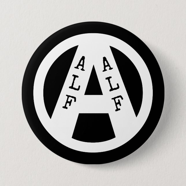 Badge with ALF symbol 3 Inch Round Button (Front)