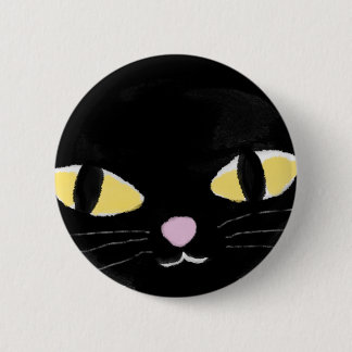 Badge with cat's eyes. 2 inch round button