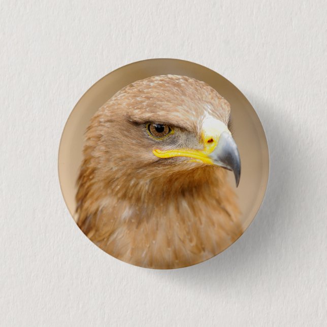 Badge with Golden Eagle 1 Inch Round Button (Front)