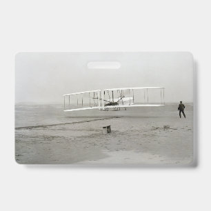 Badge Wright Brothers Flyer First Plane Flight Aviation