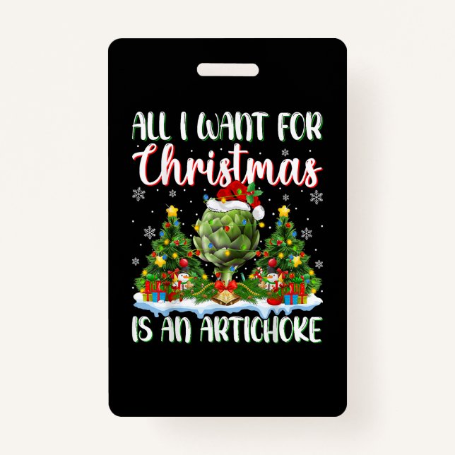 Badge Xmas Lighting Père Noël Tout Ce Que Je Veux Pour N (Devant)