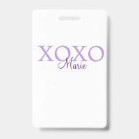 Xoxo Saint-Valentin ajouter un nom pastel violet m