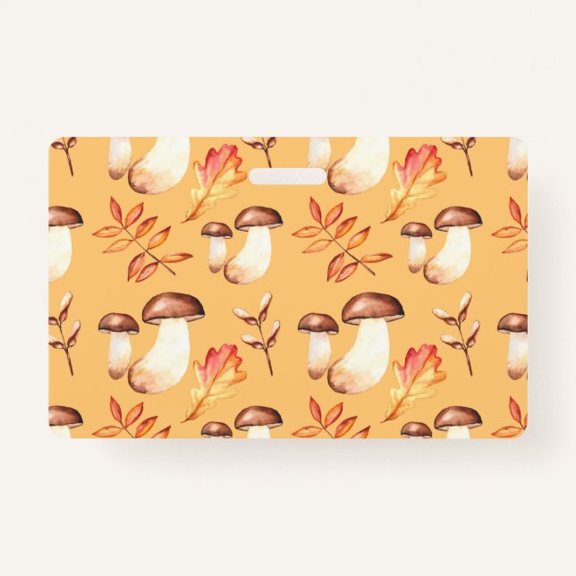 Badge Yellow Mushroom Garden (Devant)