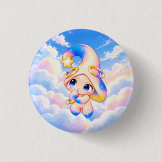 Badge Zessi Songeur — Petit Nuage Magique Pastel 1 Inch Round Button