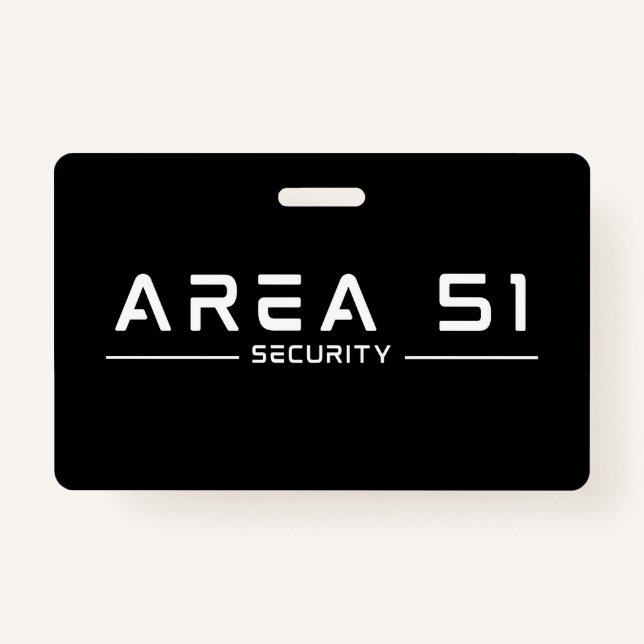 Badge Zone 51 Alien de sécurité OVNI extra-terrestre (Devant)