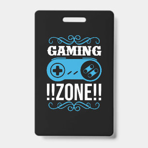 Badge Zone de jeu de cadeaux de gamer