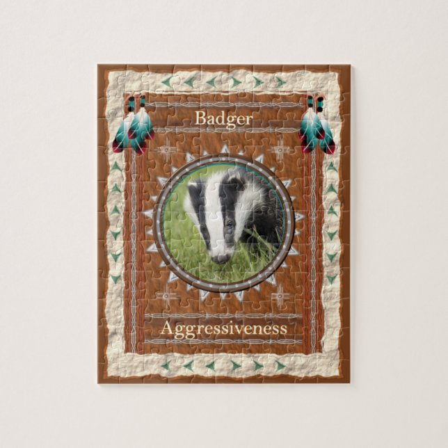 Badger Aggressiveness Energy Jigsaw Puzzle (Vertical)