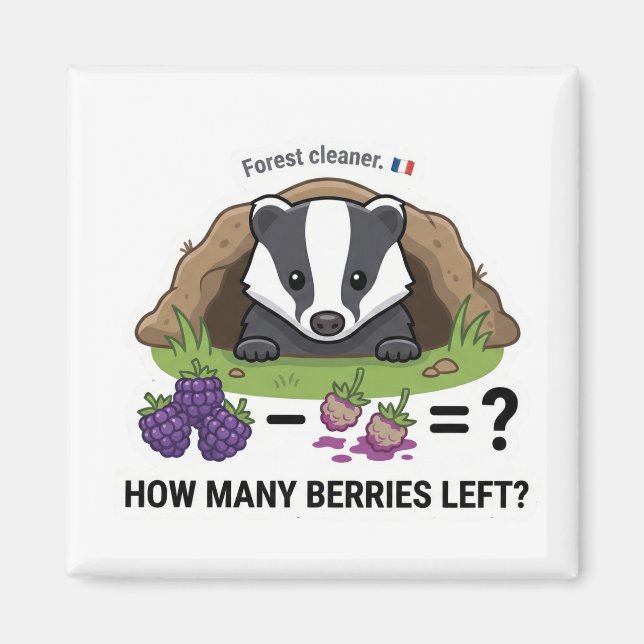 Badger Berries Subtraction Magnet (Front)