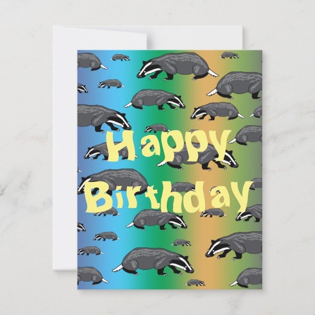 Badger Birthday Card (Front)