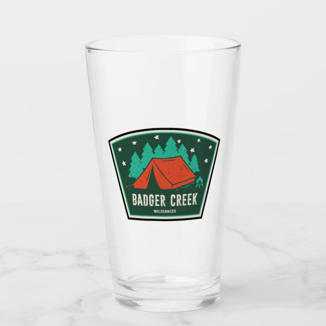 Badger Creek Wilderness Oregon Camping Glass (Front)