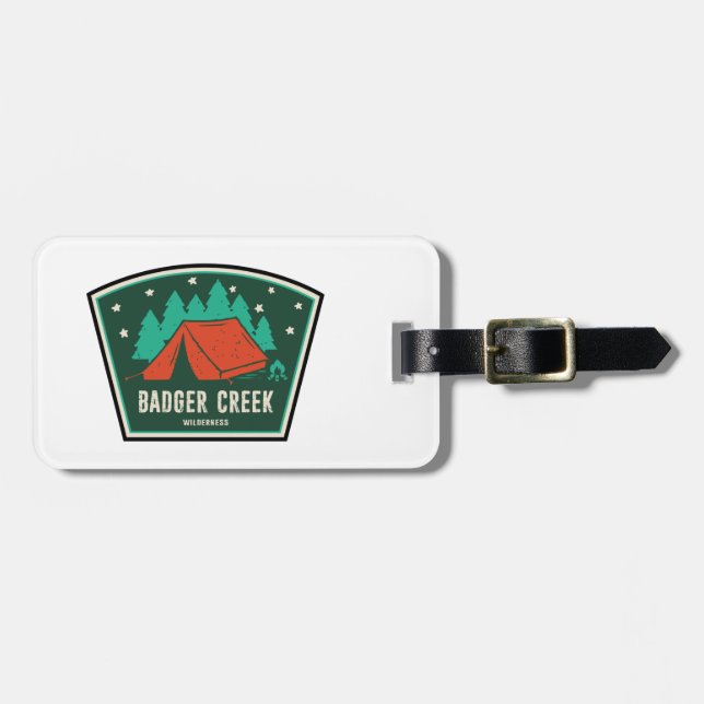 Badger Creek Wilderness Oregon Camping Luggage Tag (Front Horizontal)