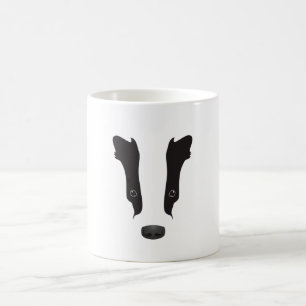 Badger Face Silhouette Coffee Mug