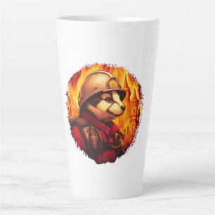 Badger Firefighter Latte Mug