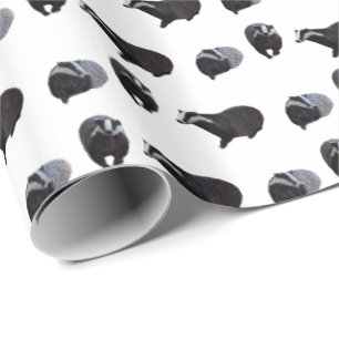 Badger Frenzy Wrapping Paper (Choose Colour)