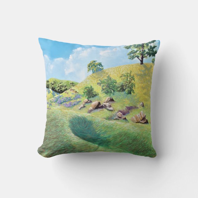 ''Badger Hole'' Throw Pillow (Front)
