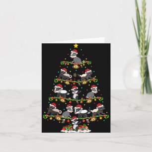Badger Lights Xmas Santa Badger Christmas Tree T S Card