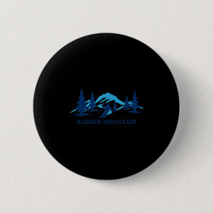 Badger mountain washington ski resort skiing skier 2 inch round button