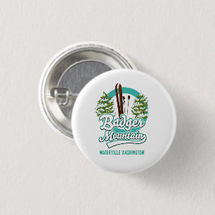 Badger Mountain Waterville Washington Ski logo 1 Inch Round Button