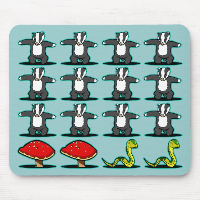 Badger mushroom snake mouse pad (Front)