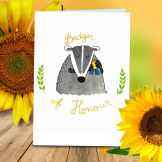 Badger of Honour greeting card by Nicole Janes