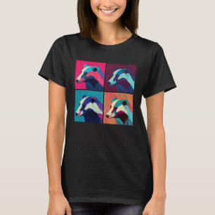 Badger Pop Illustration Colorful Animal Women Men T-Shirt