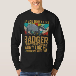 Badger Retro Vintage 70s 80s Honey Badger Saying F T-Shirt