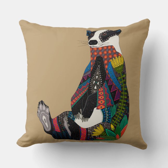 badger suede throw pillow (Front)