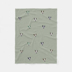 Badger Woodland Creature Fleece Blanket