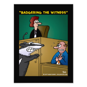 "Badgering The Witness" Photo Print
