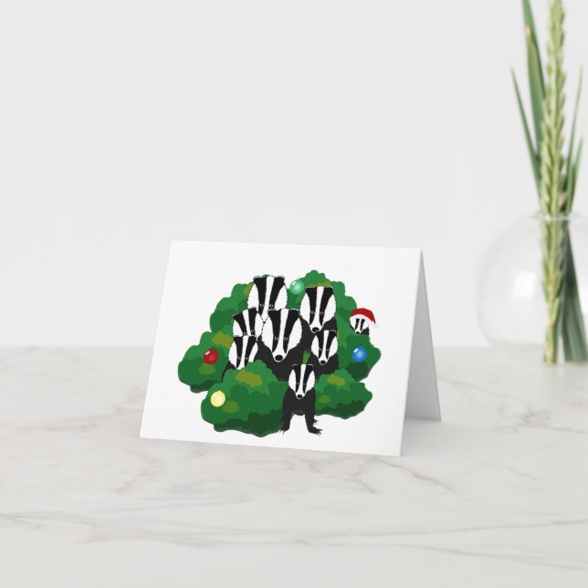 Badgers Holiday Greeting Card (Front)