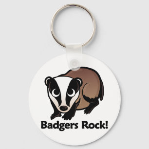 Badgers Rock! Keychain