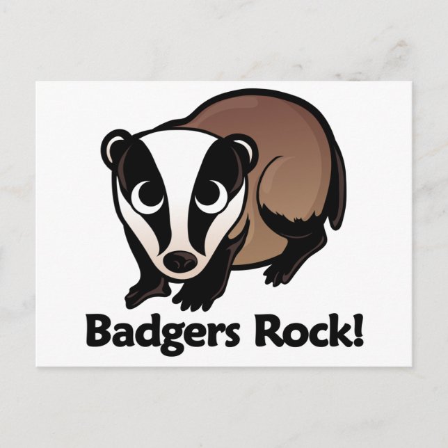 Badgers Rock! Postcard (Front)