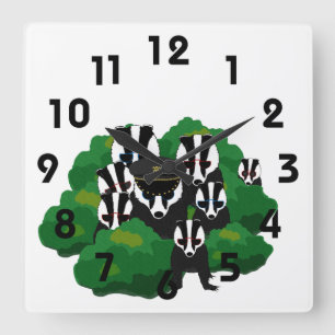 Badgers Wall Clock