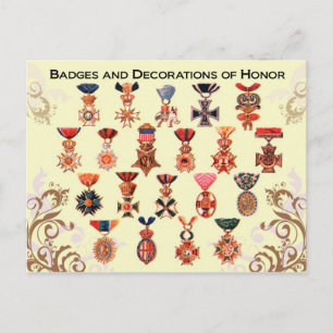 Badges and Decorations of Honour Postcard