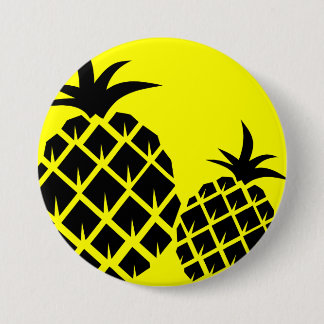 Badges Avec Agrafe Ananas jaune et noir