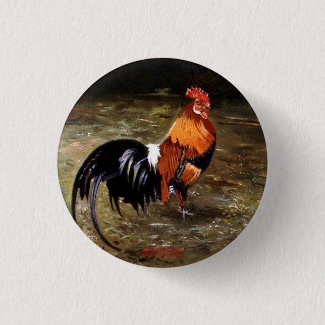 Badges Avec Agrafe Coq/Gaulois/Rooster (Devant)
