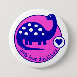 Badges Avec Agrafe Dinosaure rose bleu lumineux simple mignon pour