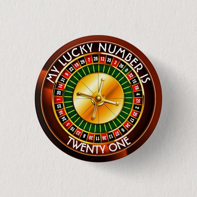 Badges Avec Agrafe Roulette De Casino Avec Votre Numéro Chanceux (Devant)