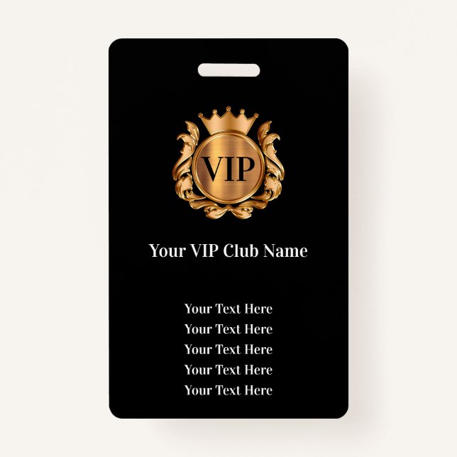 Badges d'adhésion au club VIP Budget Classy (Devant)