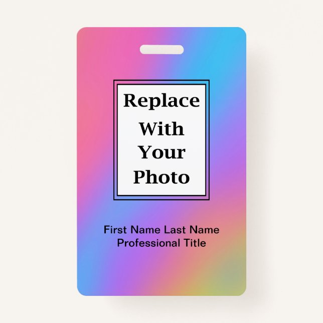 Badges d'ID photo de l'employé du budget (Devant)