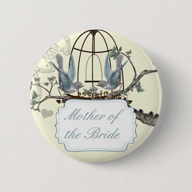 Badges Mariages Inséparables vintages Bluebird (Devant)