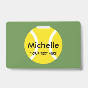 Badges nominatifs personnalisés pour joueur de ten