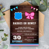 Badges or Bows Gender Reveal Party