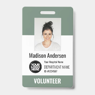 Badges photo d'identification pour bénévoles avec