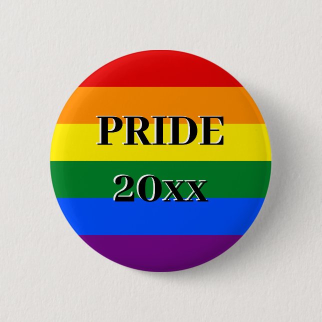 Badges - Pride 20xx Flag 2 Inch Round Button (Front)