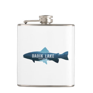 Badin Lake North Carolina Fish Hip Flask