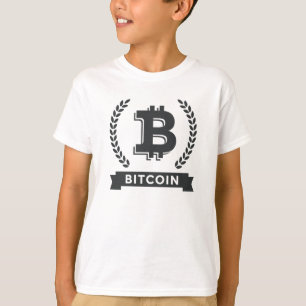 Badine le T-shirt de base avec le logo de bitcoin