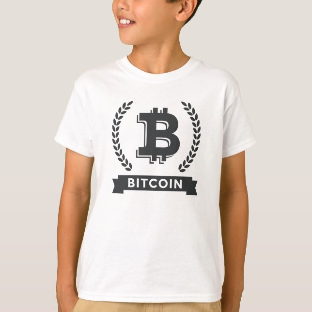 Badine le T-shirt de base avec le logo de bitcoin (Devant)