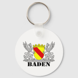 Badisches Wappen Badischer Greif mi Schrift Baden Keychain