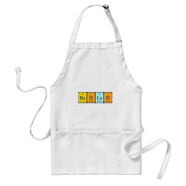 BadLad periodic table phrase apron (Front)